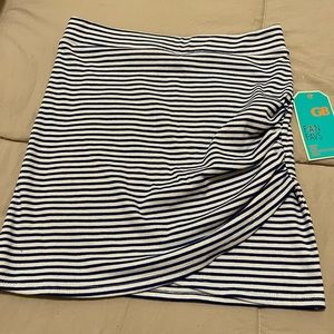 GB Gianni Bini Striped Fan Faves Mini Skirt Sz S